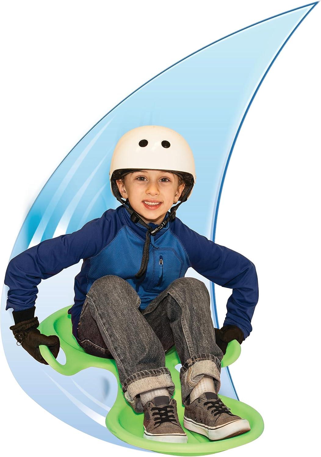 image:imageSledsterz Spoon Snow Sled by Geospace for Winter Sledding Fun 3Pack Assorted Colors Green Blue and Red
