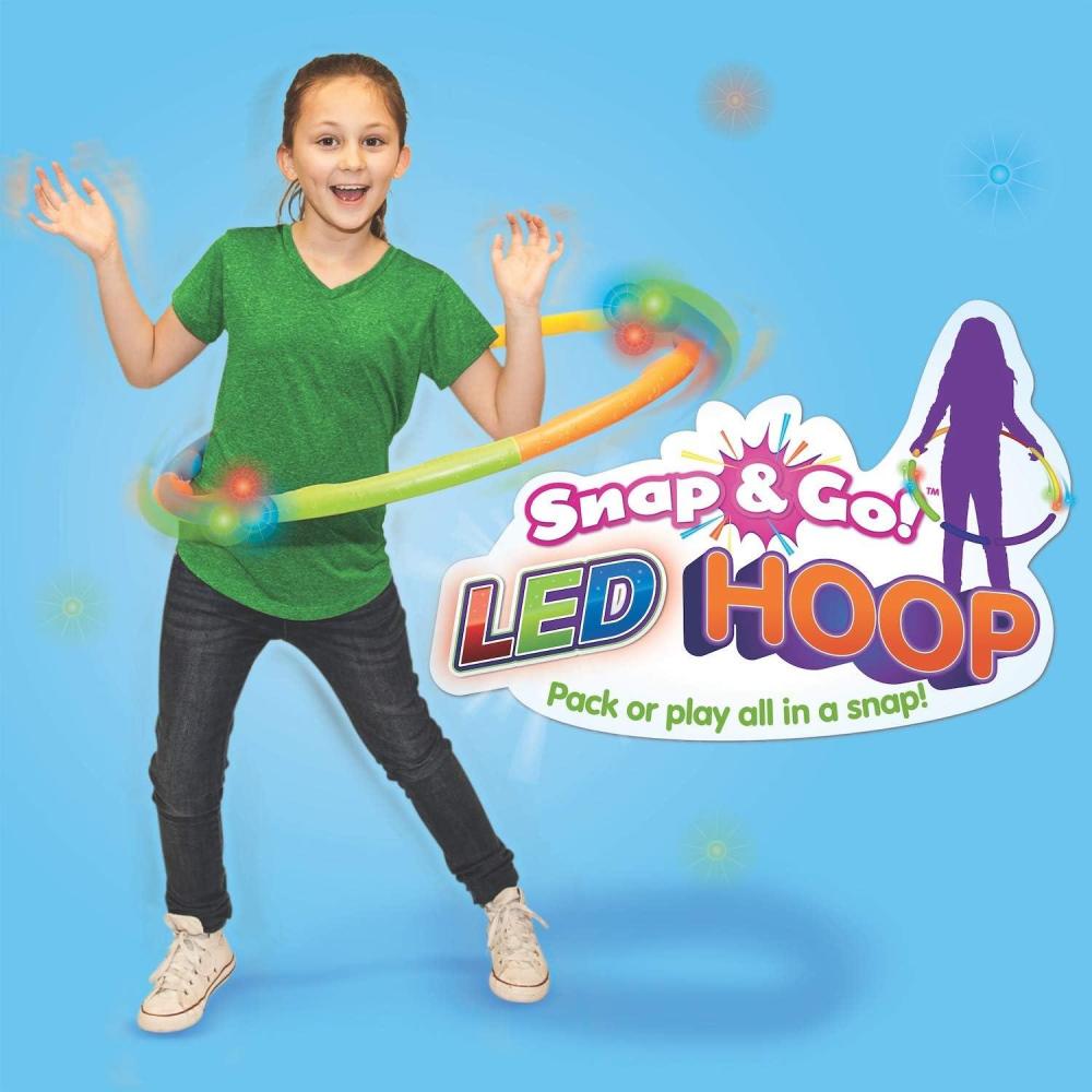 image:imageGeospace LED Light Up Snap amp Go Multi Color 6 Piece Hula Hoop Toy for Kids Great for Exercise Birthday Parties NO Batteries RequiredSingle Pack