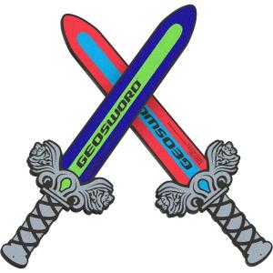 Geospace Geosword 21″ Soft and Safe Foam Dueling Sword for Kids – 2 Pack Assorted Colors (Green and Red) Great Idea for Birthday Parties or Halloween Costums