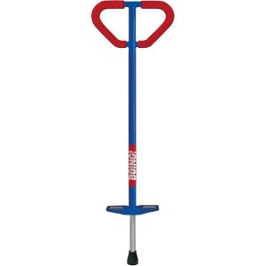 Geospace Jumparoo Boing! ‘PRO’ Medium Pogo Stick for Kids – Supports 60-100lbs –Outdoor Toy for Boys and Girls– Active Play for Balance, Coordination, Exercise & Fitness (White with Blue wrap)(Blue)