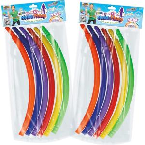 Geospace LED Light Up Snap & Go Multi Color 6 Piece Hula Hoop Toy for Kids Great for Exercise, Birthday Parties NO Batteries Required(2-Pack)