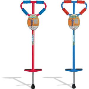 Geospace Set of 2 Large Jumparoo Boing! Pogo Sticks – One Red & One Blue (90-160 Lbs.)