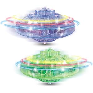 Geospace Super Sonic LED Auto Spinnerz Self-Powered Spinning Top (12-Pack)(2-Pack)